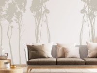 Wandgestaltung im Wohnzimmer mit Wandtattoos
