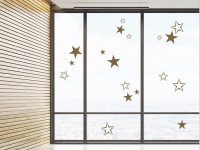 Wandtattoo Sterne Set als Fensterbild