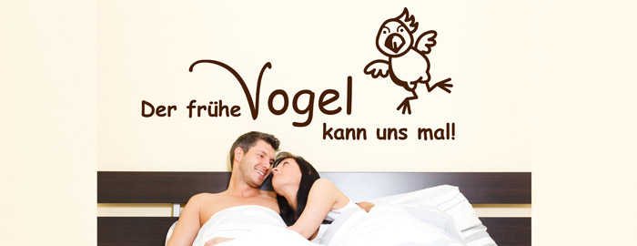 Wandtattoo Der fr&uuml;he Vogel