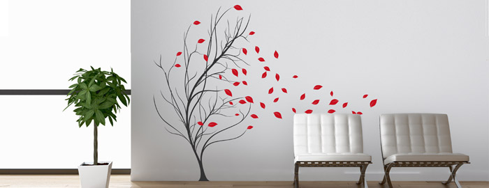 Wandtattoo Baum im Wind