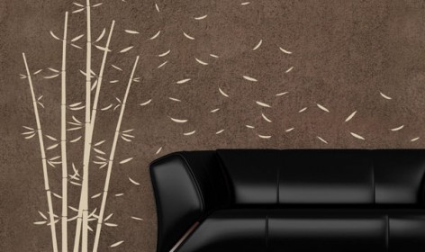 Wandtattoo Bambus im Wind