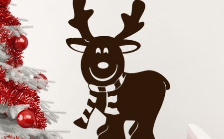 Weihnachtselch Wandtattoo "Ruby"