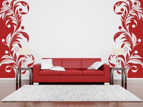 banner florales ornament Wandtattoos: Gespiegelt – Wie abgebildet    Warum eigentlich?