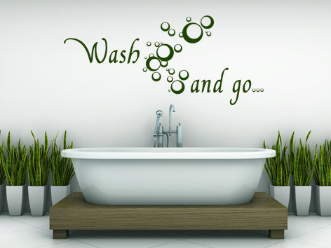Wandtattoo Wash and go ... Variante 2 washandgo 2 Varianten bei der Anordnung Ein Wandtattoo muss nicht immer gleich aussehen