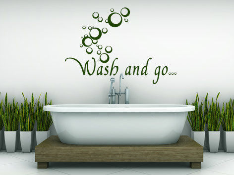 Wandtattoo Wash and go ... Original washandgo original Varianten bei der Anordnung Ein Wandtattoo muss nicht immer gleich aussehen