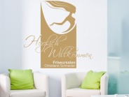 Wandbanner Herzlich Willkommen mit Wunschtext