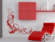 Wandtattoo Florales Eckornament