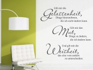 Wandtattoo Gelassenheit, Mut, Weisheit