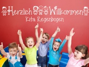 Wandtattoo Herzlich Willkommen mit Wunschtext