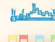 Wandtattoo Kindergarten mit Wunschtext