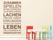 Wandtattoo Kindergarten Spruchband
