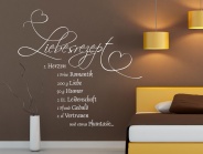 Wandtattoo Liebesrezept
