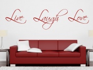 Wandtattoo Live Laugh Love