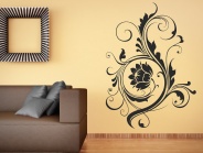 Wandtattoo Ornament mit Blüte