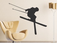 Wandtattoo Skifahrer