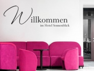 Wandtattoo Willkommen im Hotel