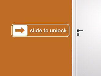 Wandtattoo Slide to unlock