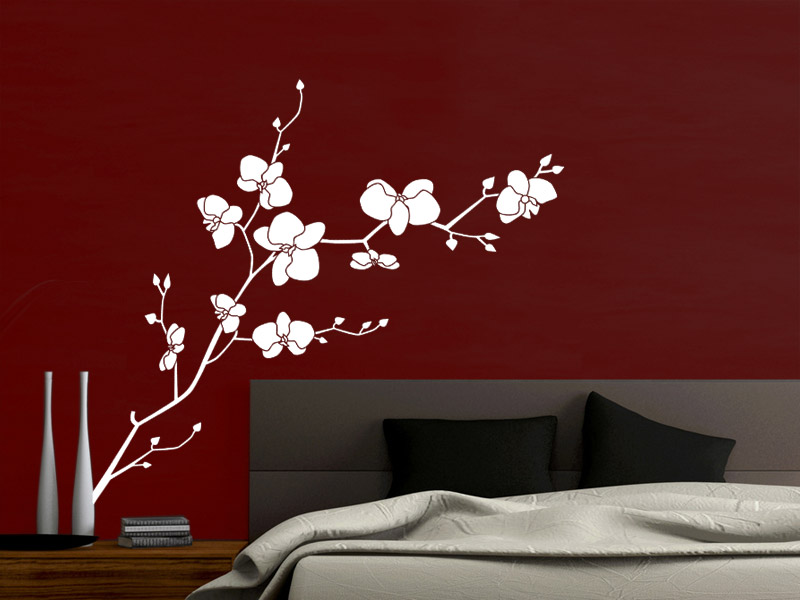 Wandtattoo pflanzen als wandtattoo baum, blüte und blume bei ... Wandtattoo schlafzimmer