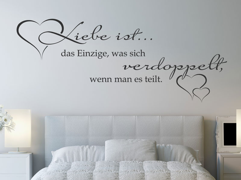 Liebe wandtattoo sprüche liebessprüche bei wandtattoos.de Wandtattoo schlafzimmer