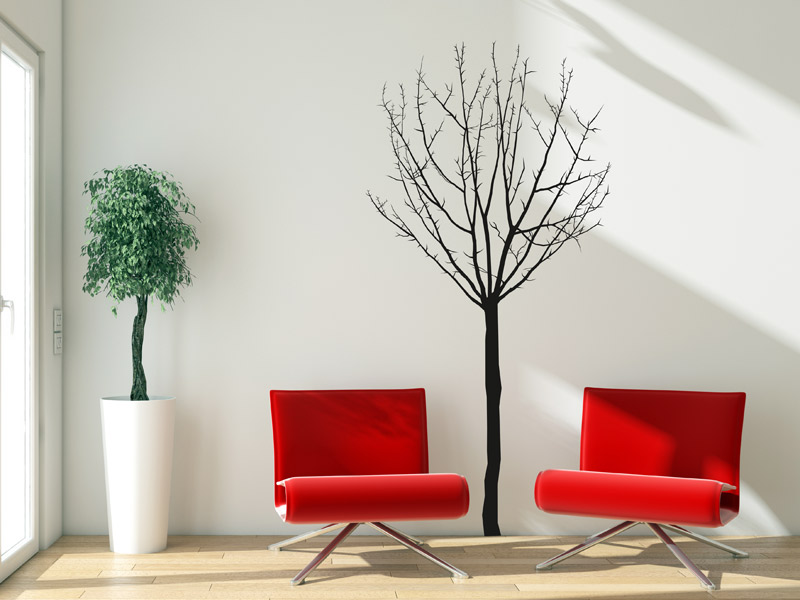 Wandtattoo kahler Baum Wandtattoo Silhouette Winterbaum