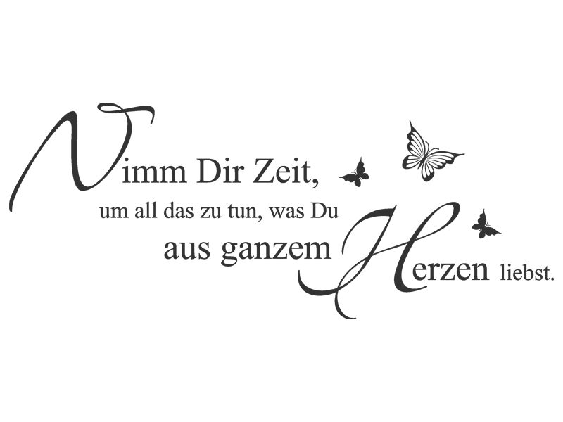 Wandtattoo Nimm dir Zeit, um... bei Wandtattoos.de