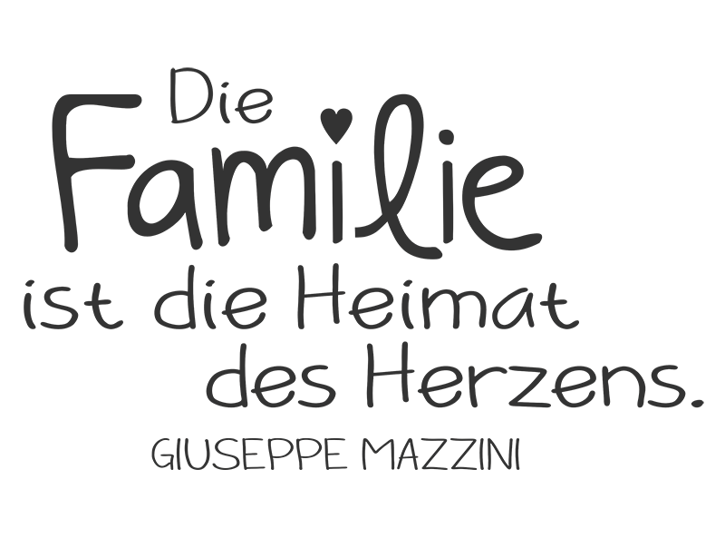 Wandtattoo Zitat Die Familie ist die Heimat von Wandtattoos.de