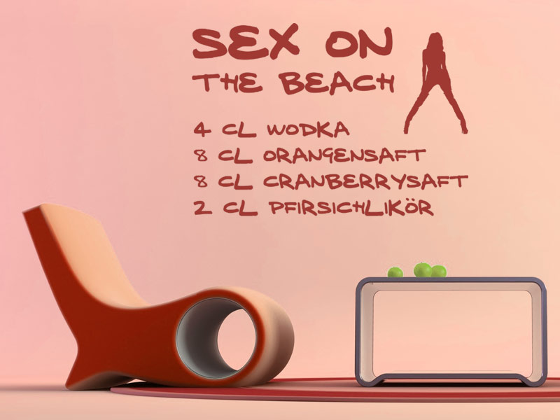 Sex On The Beach Wandtattoo Cocktail Bei Wandtattoosdel