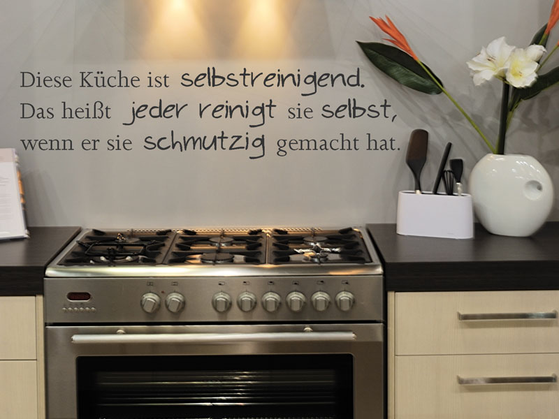 Wandspruch Diese Küche ist... Wandtattoo bei Wandtattoos.de