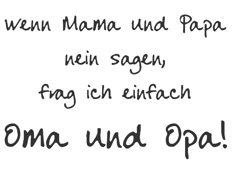 Mama Papa Wandtattoo Oma Opa bei Wandtattoos.de