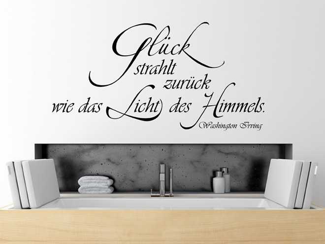 Wandtattoo Gl�ck strahlt zur�ck...
