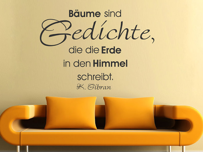 Wandtattoo B�ume sind Gedichte...