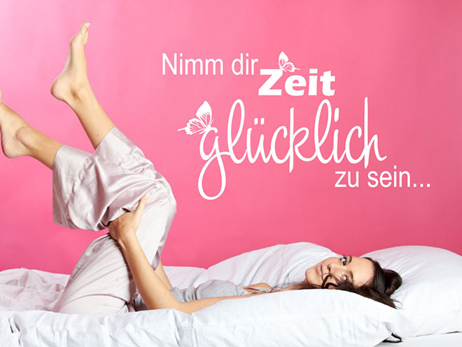 Wandtattoo Gl�cklich sein...