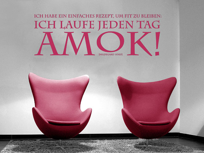 Wandtattoo Rezept um fit zu bleiben!