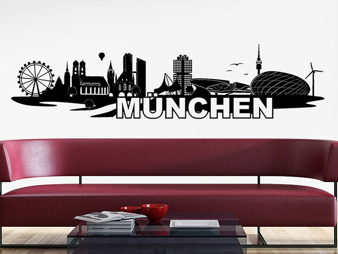 Wandtattoo Skyline M�nchen