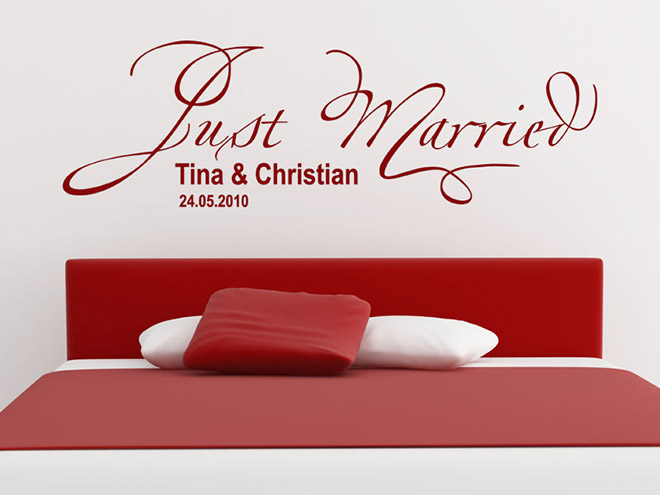 Wandtattoo Just Married