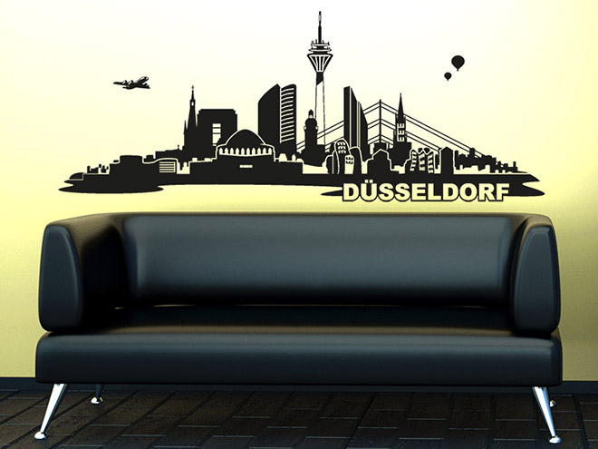 Wandtattoo Skyline D�sseldorf