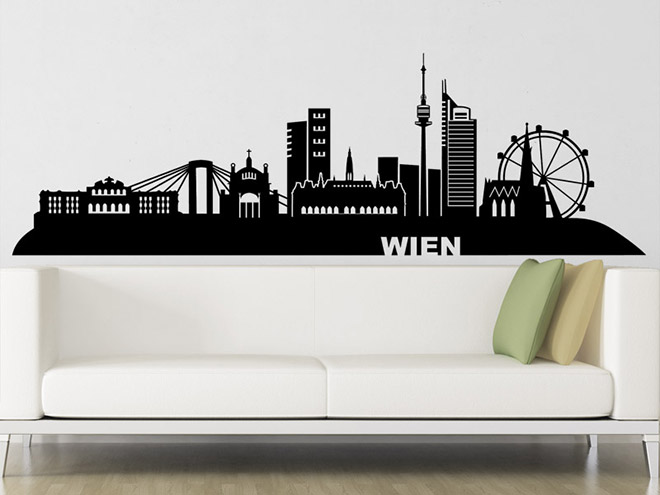 Wandtattoo Skyline Wien