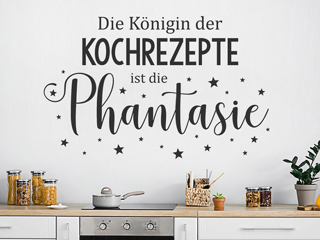 Wandtattoo Die K�nigin der Kochrezepte...