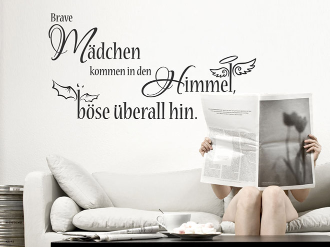 Spruch Brave Mädchen... Brave Mädchen... Wandtattoo von Wandtattoos.de