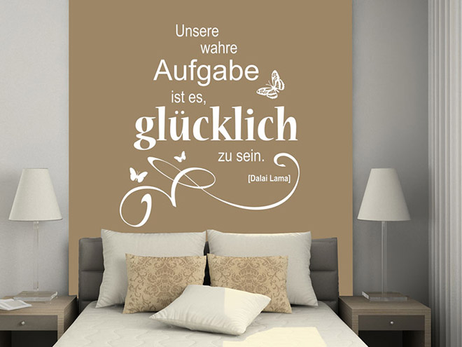Wandtattoo Gl�cklich...
