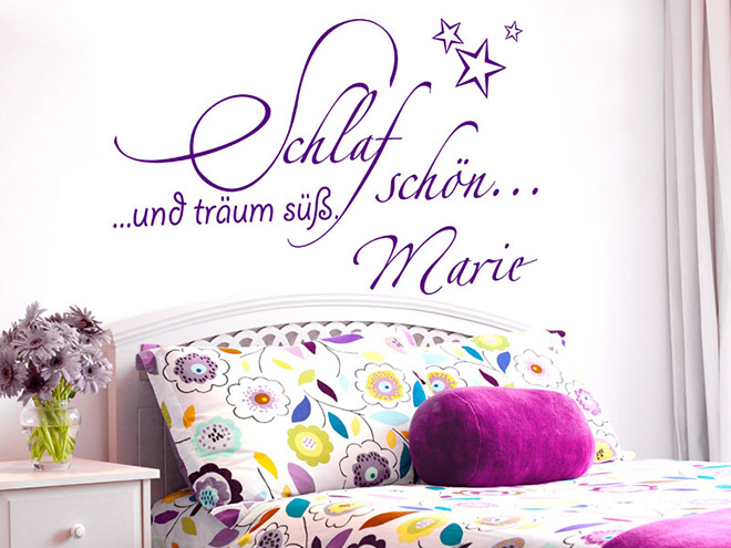 Wandtattoo Schlaf sch�n...