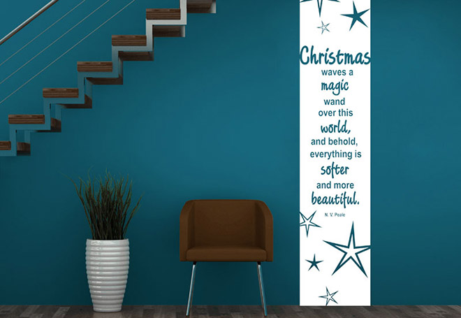 Wandbanner Christmas waves a magic wand...