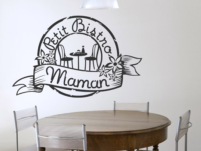Wandtattoo Button Petit Bistro Maman