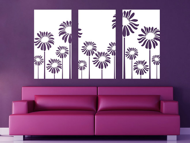 Wandbanner-Set Margeriten