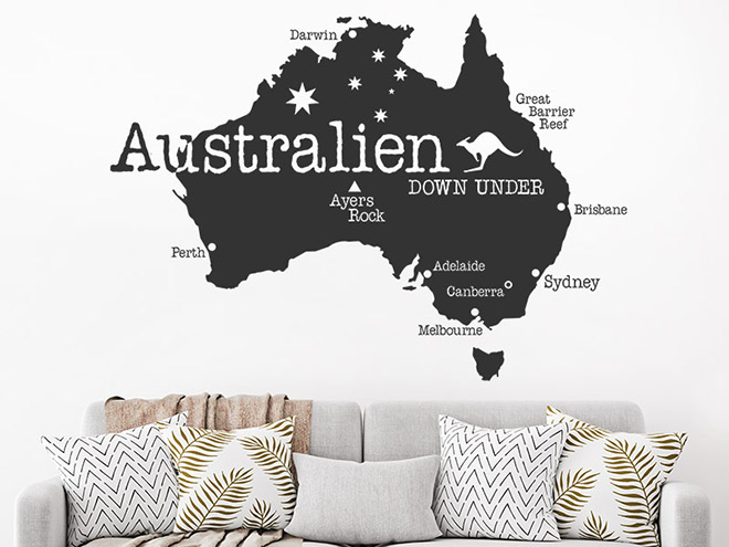 Wandtattoo Australien