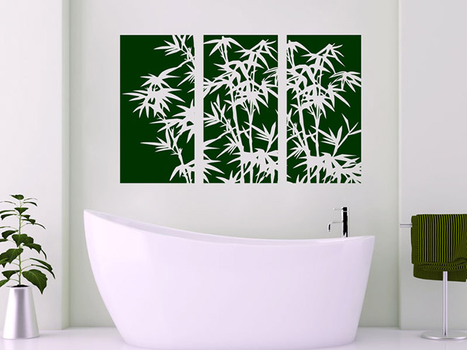 Wandbanner-Set Bambus
