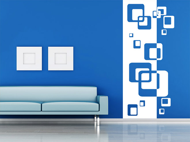 Wandbanner Retro Cubes