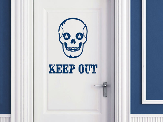 Wandtattoo Keep out