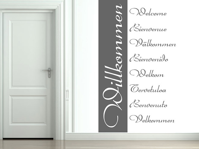 Wandbanner Willkommen