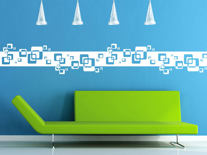 Wandtattoo Bord�re Retro Cubes